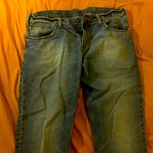 Mission men’s low rise distressed jeans